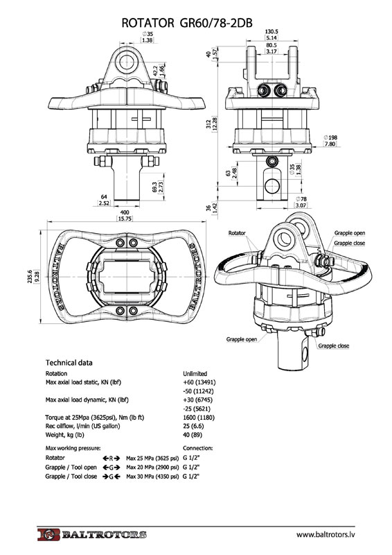 Ротатор GR60/78-2DB